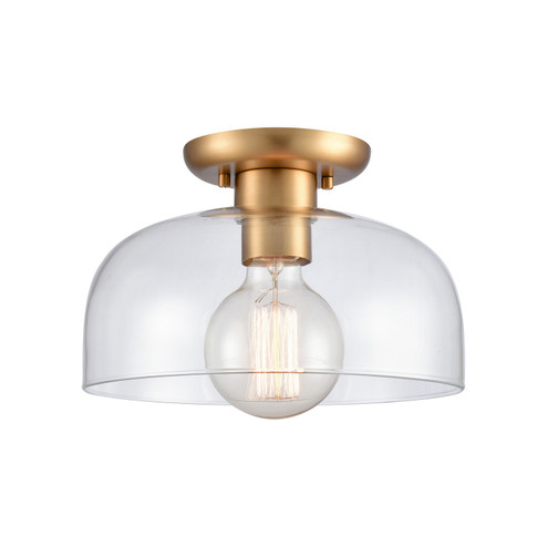 Brewer One Light Semi Flush Mount in Brushed Gold (45|89954/1)