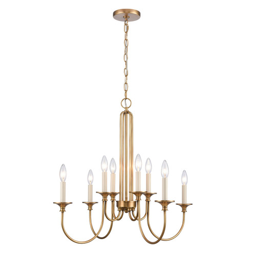 Cecil Eight Light Chandelier in Natural Brass (45|89726/8)