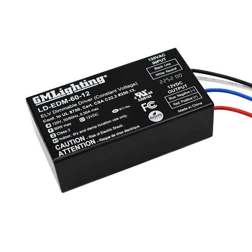 Electronic LED Power Supplies Are Class in Black (509|LD-EDM-60-12)