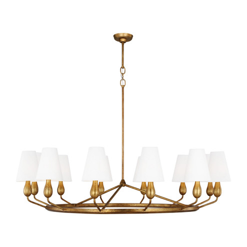 Ziba 12 Light Chandelier in Antique Gild (454|TC11712ADB)