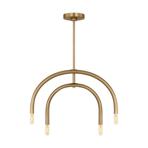 Hadden Four Light Chandelier in Satin Brass (454|DJC1114SB)