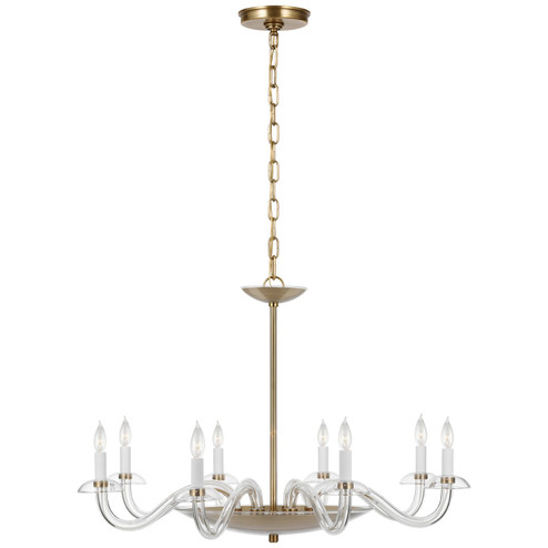 Brigitte LED Chandelier in Clear Glass and Hand-Rubbed Antique Brass (268|PCD 5020CG/HAB)