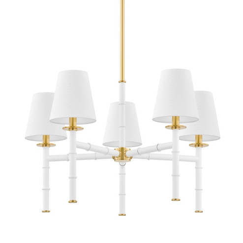Banyan Five Light Chandelier in Aged Brass (428|H759805-AGB/SWH)