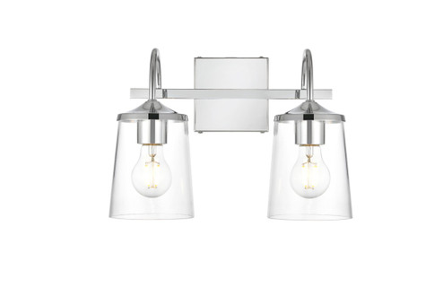 Avani Two Light Bath Sconce in Chrome and Clear (173|LD7313W14CH)