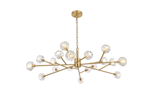 Graham 18 Light Pendant in Gold and Clear (173|3509D48G)