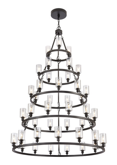 Ballston 45 Light Chandelier in Matte Black (405|8203456-BK-G804)