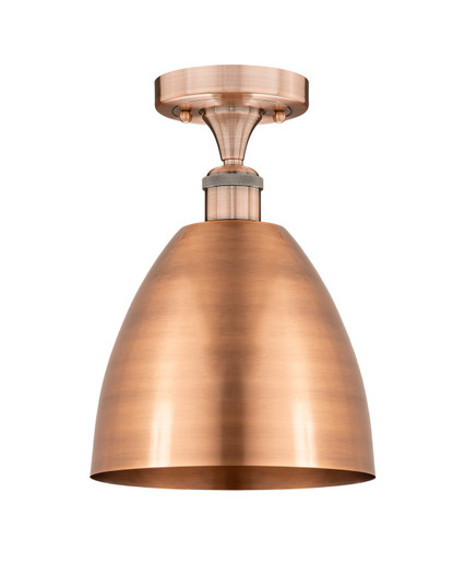 Edison One Light Semi-Flush Mount in Antique Copper (405|616-1F-AC-MBD-9-AC)