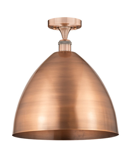 Edison One Light Semi-Flush Mount in Antique Copper (405|616-1F-AC-MBD-16-AC)