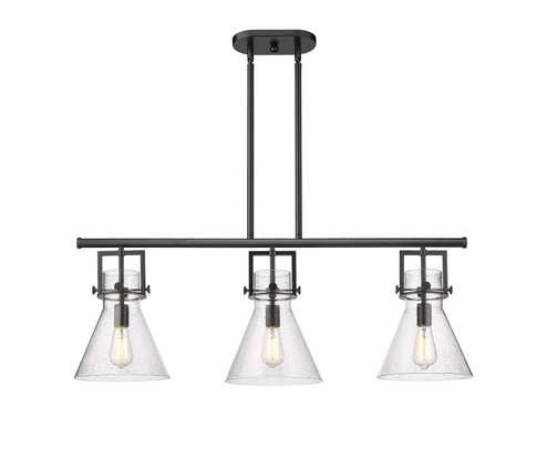 Downtown Urban Three Light Island Pendant in Matte Black (405|411-3I-BK-G411-10SDY)