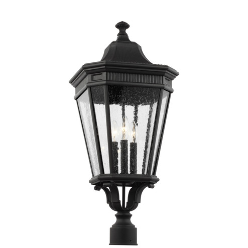 Cotswold Lane Three Light Outdoor Post Lantern in Black (1|OL5428BK)