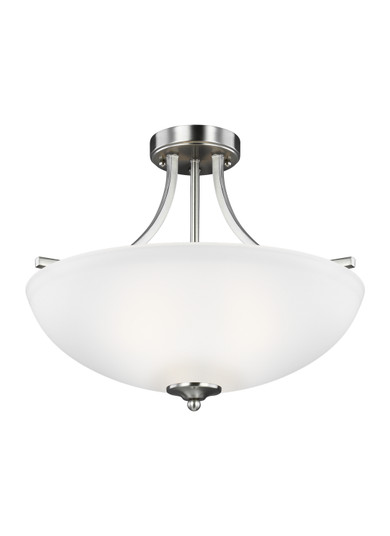 Geary Three Light Semi-Flush Convertible Pendant in Brushed Nickel (1|7716503EN3-962)