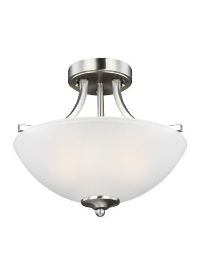 Geary Two Light Semi-Flush Convertible Pendant in Brushed Nickel (1|7716502EN3-962)