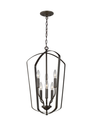 Romee Six Light Hall / Foyer Pendant in Bronze (1|5134906-710)