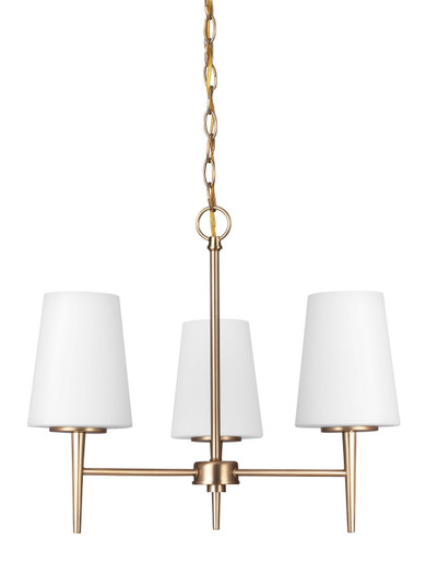 Driscoll Three Light Chandelier in Satin Brass (1|3140403EN3-848)