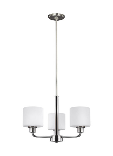 Canfield Three Light Chandelier in Brushed Nickel (1|3128803EN3-962)