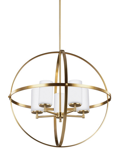 Alturas Five Light Chandelier in Satin Brass (1|3124605EN3-848)