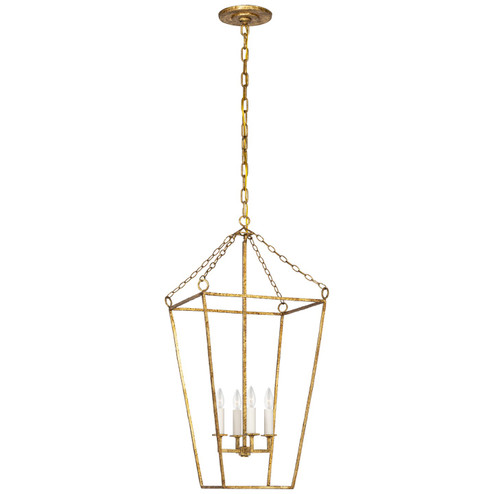 Malloy LED Lantern in Gilded Iron (268|MF 5102GI)