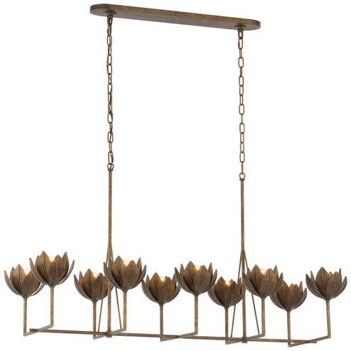 Alberto LED Linear Chandelier in Antique Bronze Leaf (268|JN 5313ABL)