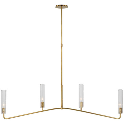 Casoria LED Linear Chandelier in Hand-Rubbed Antique Brass (268|ARN 5510HAB-CG)