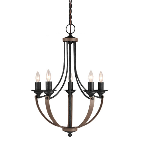 Corbeille Five Light Chandelier in Stardust (1|3280405-846)