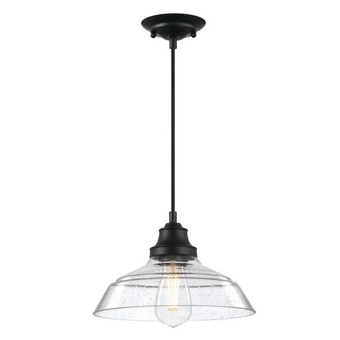 Iron Hill One Light Pendant in Matte Black (88|6132200)