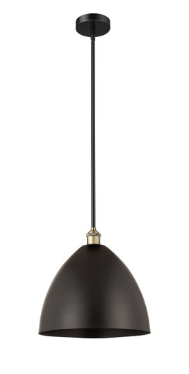 Edison One Light Mini Pendant in Black Antique Brass (405|616-1S-BAB-MBD-16-BK)