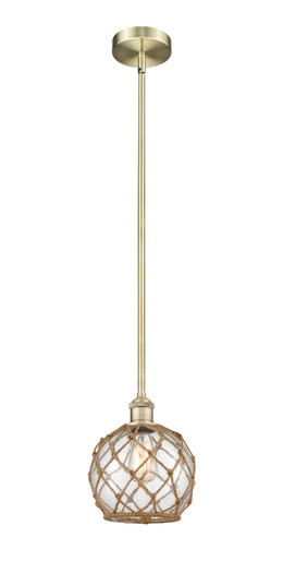 Edison One Light Mini Pendant in Antique Brass (405|616-1S-AB-G122-8RB)