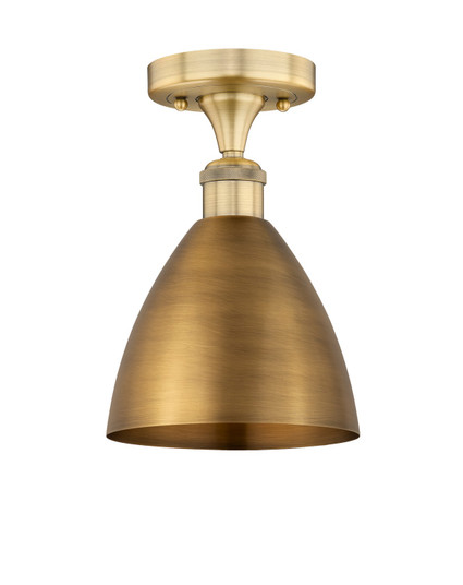 Edison One Light Semi-Flush Mount in Brushed Brass (405|616-1F-BB-MBD-75-BB)