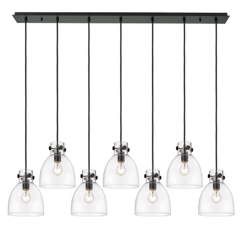 Downtown Urban Eight Light Linear Pendant in Matte Black (405|127-410-1PS-BK-G412-8CL)