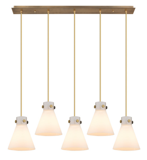 Downtown Urban Seven Light Linear Pendant in Brushed Brass (405|125-410-1PS-BB-G411-8WH)