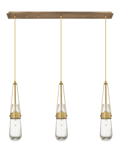 Downtown Urban LED Linear Pendant in Brushed Brass (405|123-452-1P-BB-G452-4CL)