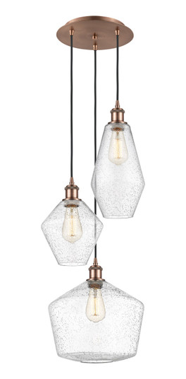 Ballston Three Light Pendant in Antique Copper (405|113B-3P-AC-G654-MU)