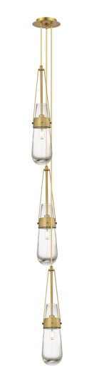 Downtown Urban LED Pendant in Brushed Brass (405|103-452-1P-BB-G452-4CL)