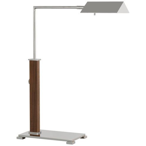 Copse LED Desk Lamp in Polished Nickel and Walnut (268|RB 3005PN/WA)