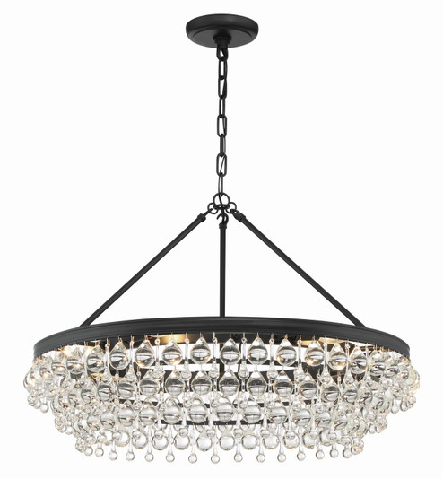 Calypso Six Light Chandelier in Matte Black (60|275-MK)