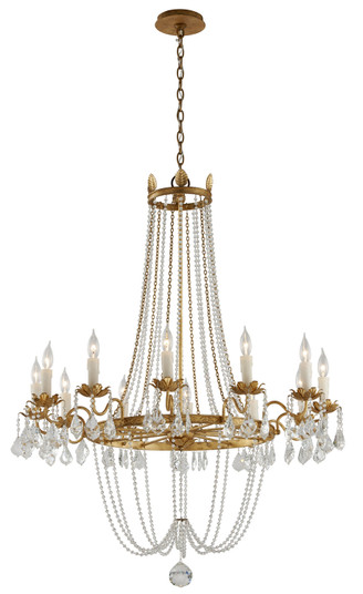 Viola 12 Light Chandelier in Vintage Gold Leaf (67|F5367-VGL)