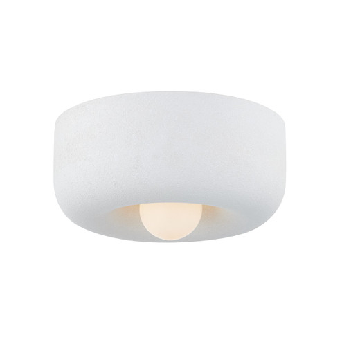 Doris One Light Flush Mount in Aged Brass/Textured White (428|H799501-AGB/CTW)