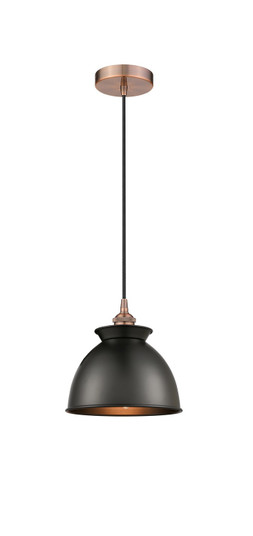 Edison One Light Mini Pendant in Antique Copper (405|616-1P-AC-M14-BK)