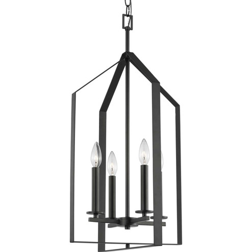 Vertex Four Light Foyer Pendant in Matte Black (54|P500432-31M)