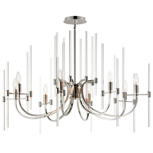 Divine Eight Light Chandelier in Polished Nickel (16|38408CLPN)