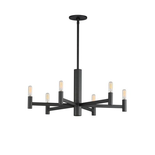 Emana Six Light Chandelier in Black (16|21366BK)