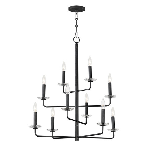 Madeira Ten Light Chandelier in Anthracite (16|12329TCAR)