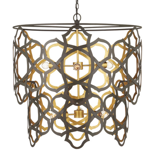 Mauresque Six Light Chandelier in Bronze Gold/Contemporary Gold Leaf (142|9000-1106)