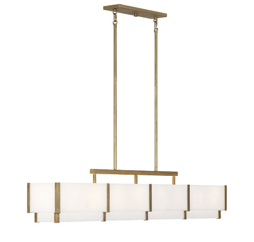 Orleans Eight Light Linear Chandelier in Distressed Gold (51|1-2332-8-60)
