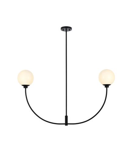 Nyomi Two Light Chandelier in Black (173|LD816D42BK)