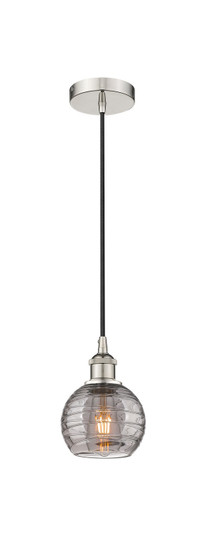 Edison One Light Mini Pendant in Polished Nickel (405|616-1P-PN-G1213-6SM)