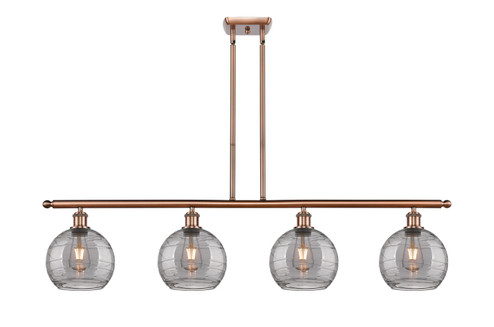 Ballston Four Light Island Pendant in Antique Copper (405|516-4I-AC-G1213-8SM)