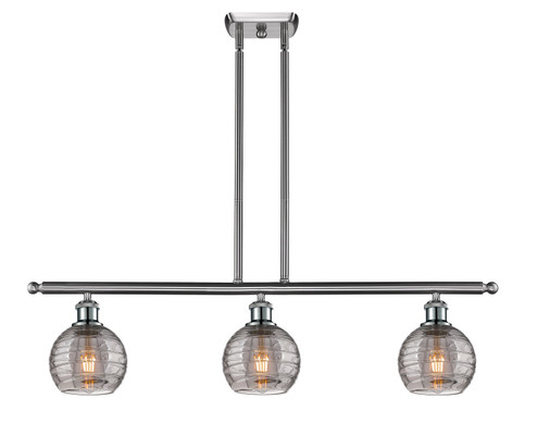 Ballston Three Light Island Pendant in Brushed Satin Nickel (405|516-3I-SN-G1213-6SM)