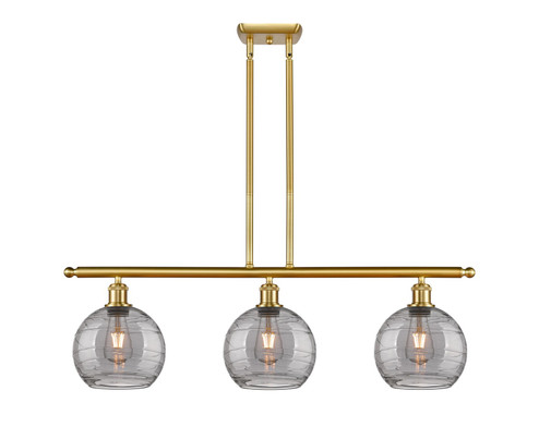 Ballston Three Light Island Pendant in Satin Gold (405|516-3I-SG-G1213-8SM)