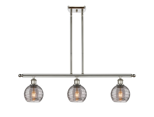 Ballston Three Light Island Pendant in Polished Nickel (405|516-3I-PN-G1213-6SM)